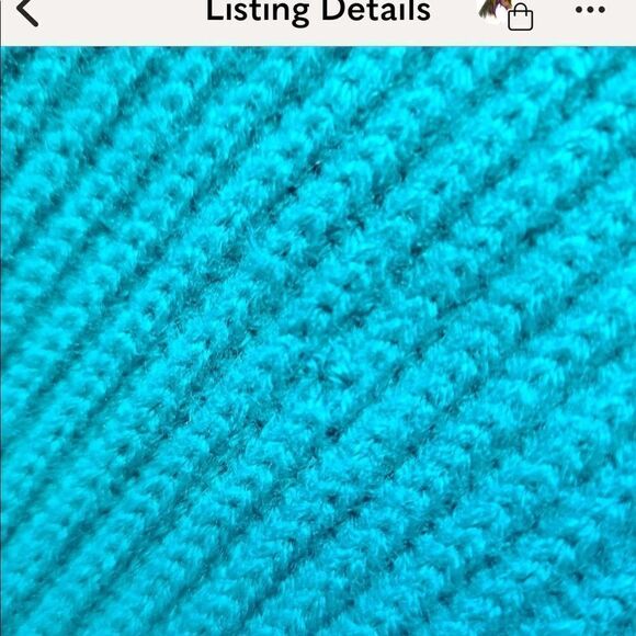 Vintage 80s Cardigan Sweater M Double Breasted Teal Blue / Green Acrylic CLX1A - Picture 11 of 12